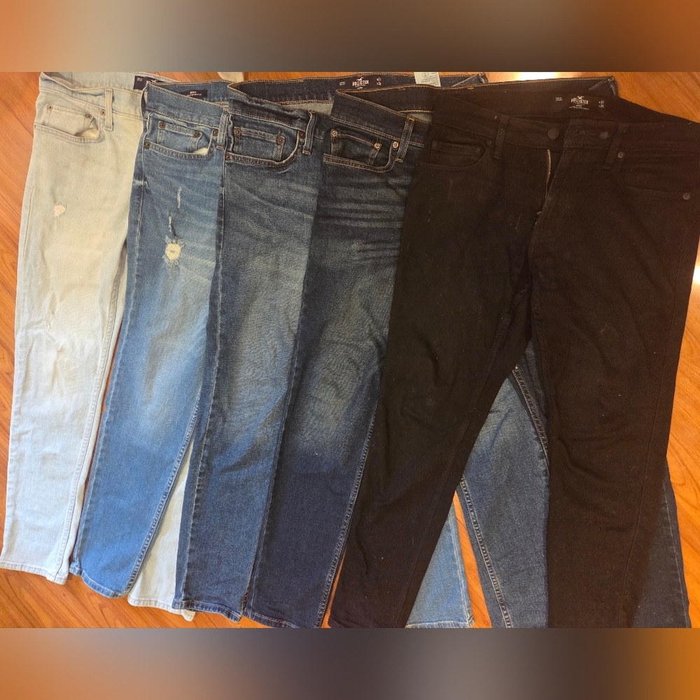 Women's Jeans Collection - Black, Blue, and Light Blue